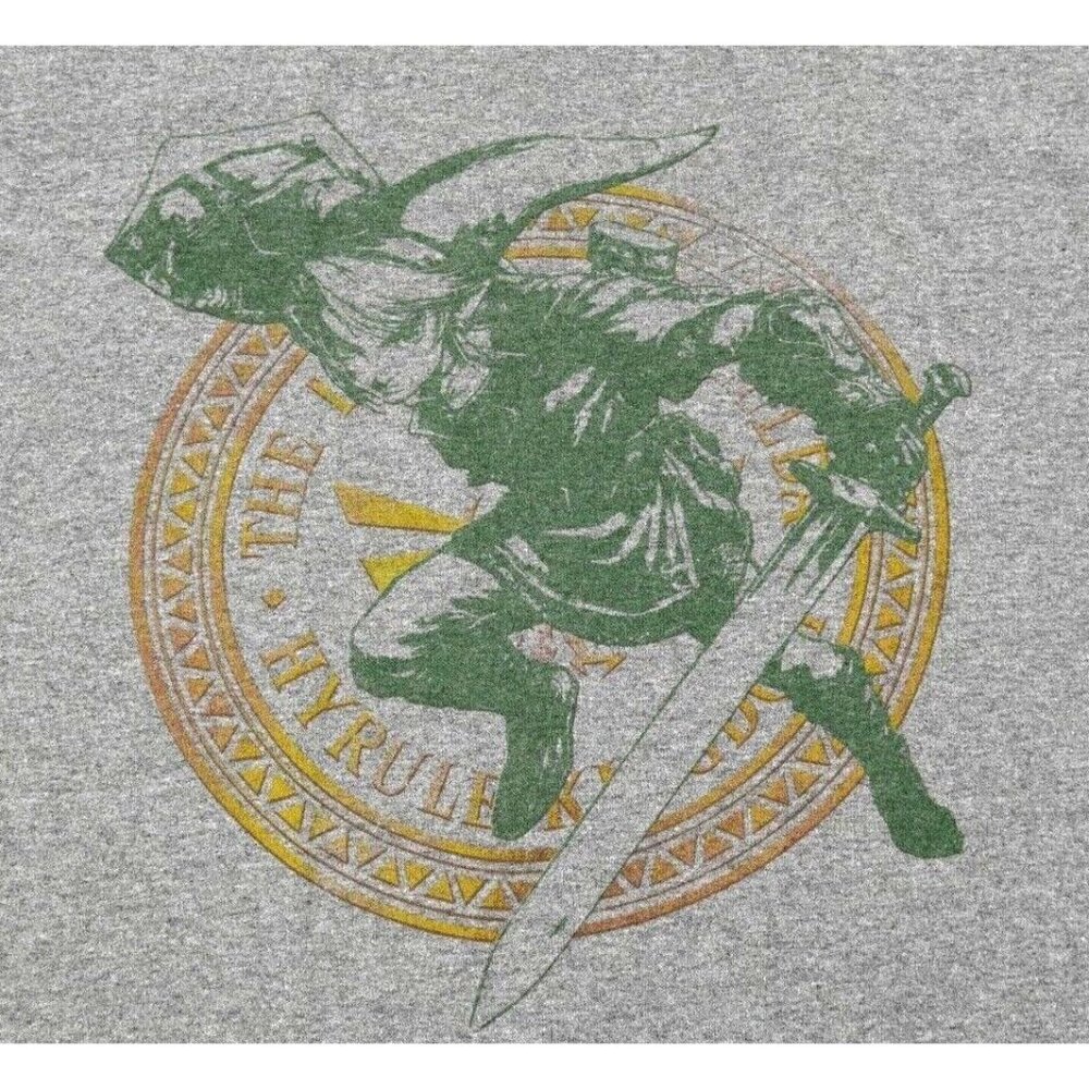 Legend of Zelda Link Warrior Of  Hyrule GeekNet Gray T Shirt Mens Size Medium